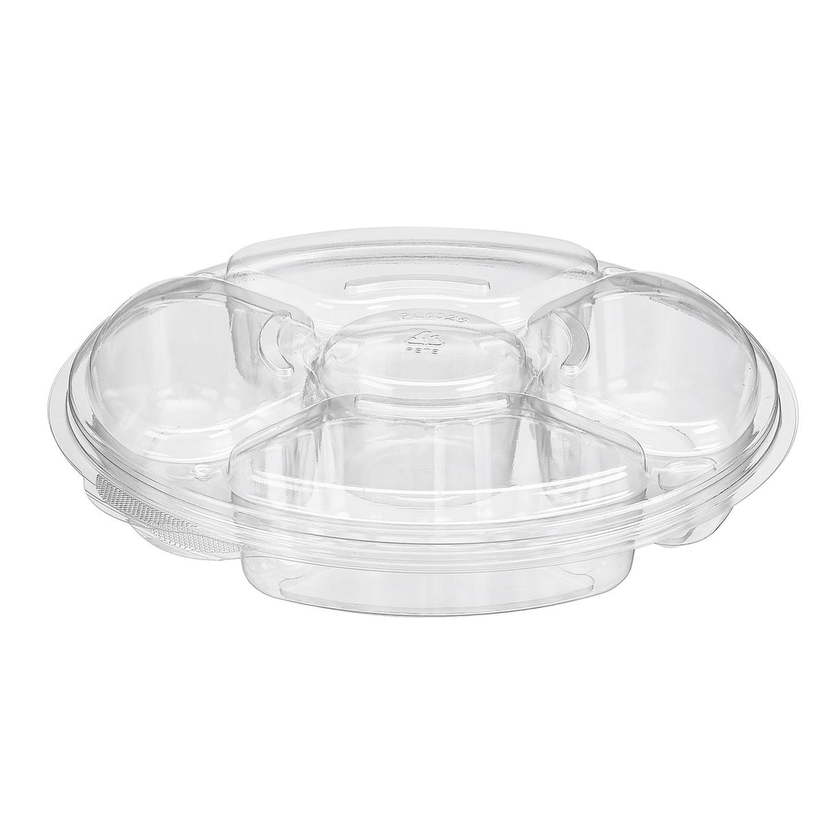 Bandeja para fiestas de 5 compartimentos con precinto de seguridad Safe-T-Fresh® (caja de 100)