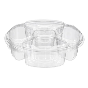 Two Piece Platter with 5 Compartments - Case of 100 - #PL065C Inline Plastics