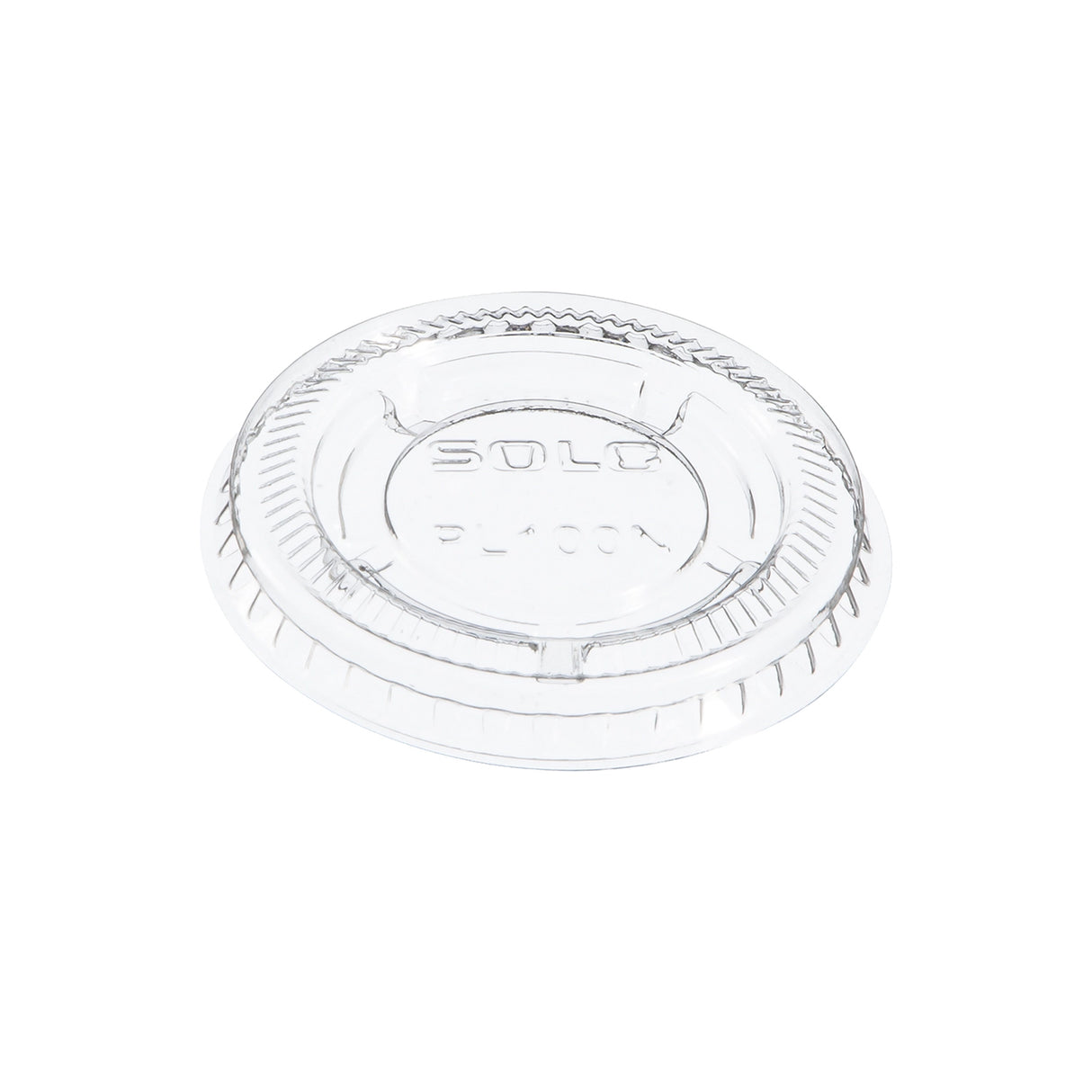 Dart Solo Clear 1 oz. PET Plastic Soufflé Cup Lid - Case of 2500 - #PL100N