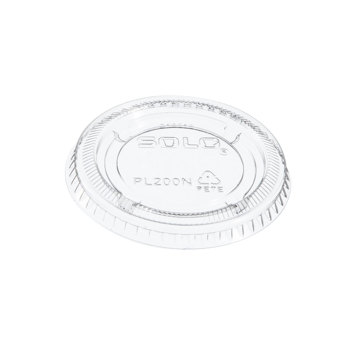 Dart 2 oz. PET Clear Plastic Soufflé Cup Lid - Case of 2500 - #PL200N
