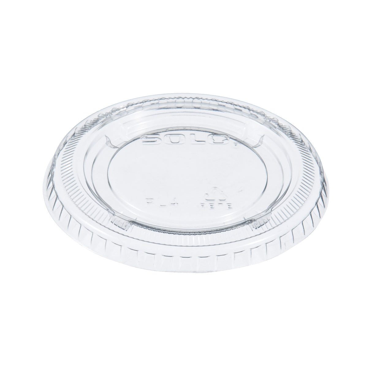 Dart Solo 3.25-7 oz. Clear PET Plastic Soufflé Cup Lid - Case of 2500 - #PL4N