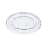 Dart Solo 3.25-7 oz. Clear PET Plastic Soufflé Cup Lid - Case of 2500 - #PL4N