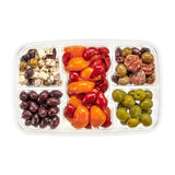 42 oz. Clear PET Plastic Two-Piece Platter with 5 Compartments - Case of 125 - #PLQ40C5F