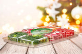 80 oz. Two-Piece 6 Compartment Platter with Center Dip Cup - Case of 60 - #PLQ80C6R