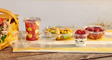 Vaso para fruta de 12 oz con tapa abovedada y a prueba de manipulaciones Safe-T-Gard® - Caja de 256