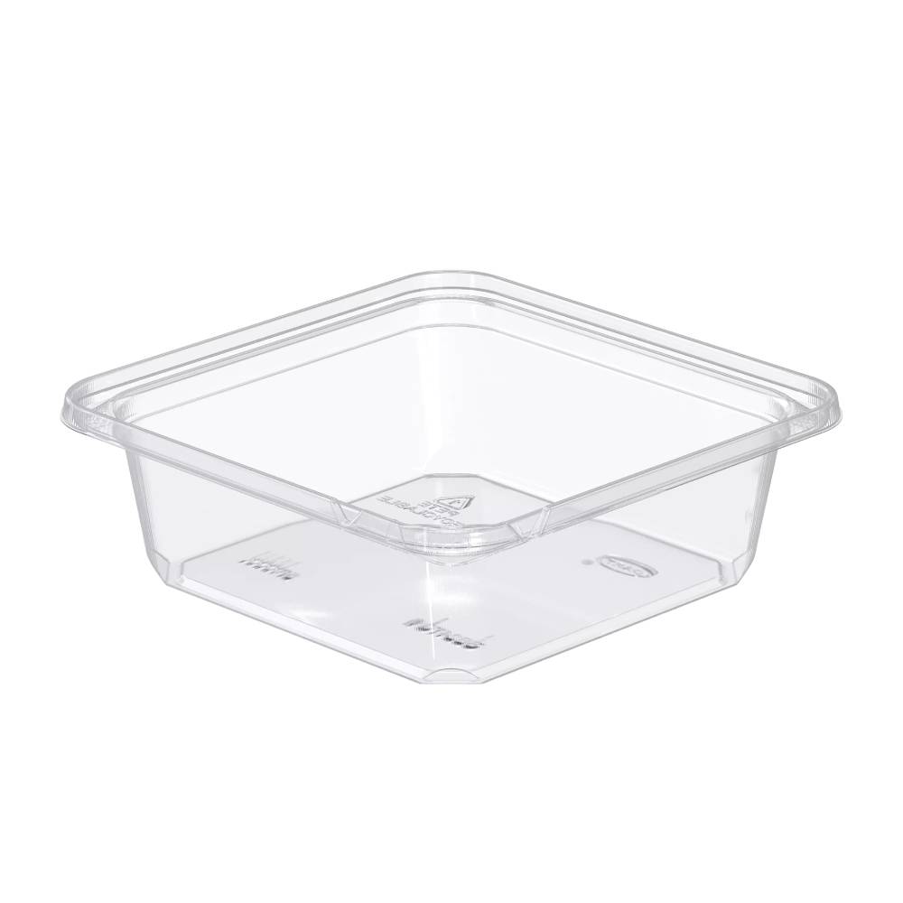 24 oz. Clear PET Plastic Tamper-Evident/Resistant Container - Case of 300 - #SB24TG1