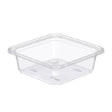 24 oz. Clear PET Plastic Tamper-Evident/Resistant Container - Case of 300 - #SB24TG1