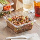 32 oz. Clear PET Plastic Tamper-Evident/Resistant Container - Case of 300 - #SB32TG1