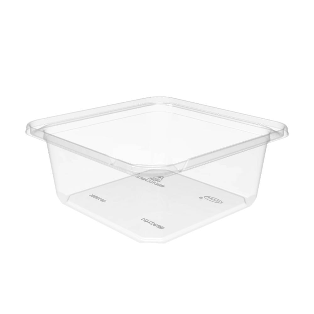 32 oz. Clear PET Plastic Tamper-Evident/Resistant Container - Case of 300 - #SB32TG1