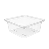 32 oz. Clear PET Plastic Tamper-Evident/Resistant Container - Case of 300 - #SB32TG1