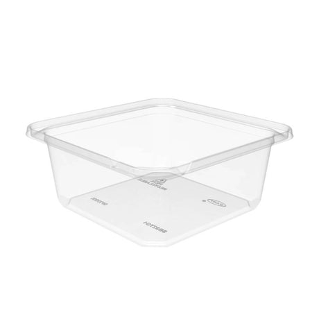 32 oz. Clear PET Plastic Tamper-Evident/Resistant Container - Case of 300 - #SB32TG1