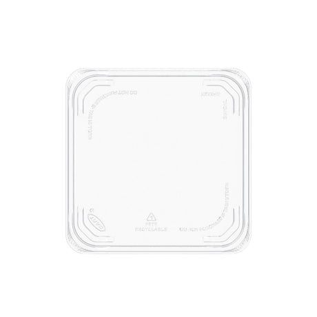 6" PET Plastic Recessed Tamper-Evident/Resistant Clear Lid - Case of 300 - #SBTGRL