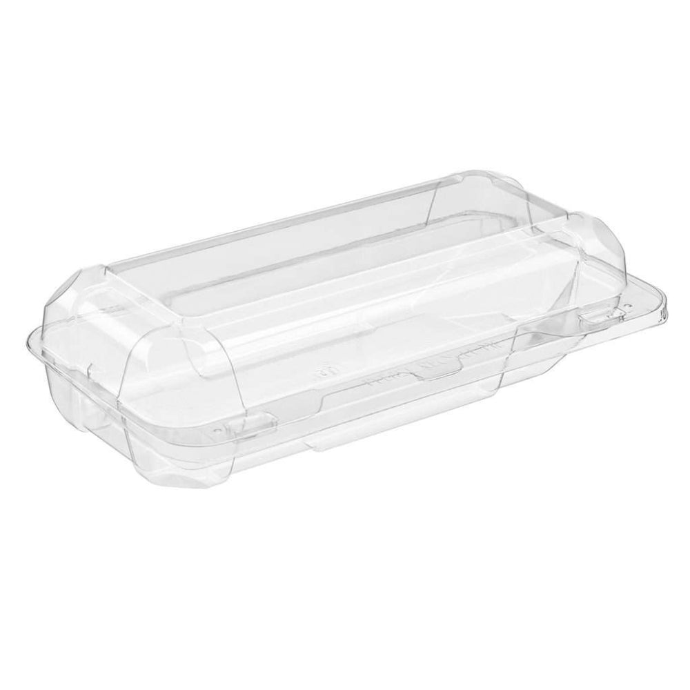 SureChoice 27 oz. Rectangular Plastic Hinged Bakery Container with Barlock - Case of 300 - #SC18S