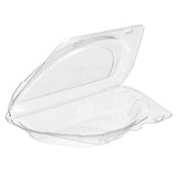 SureChoice 37 oz. Hinged Plastic Half Pie Container - Case of 200 - #SC210