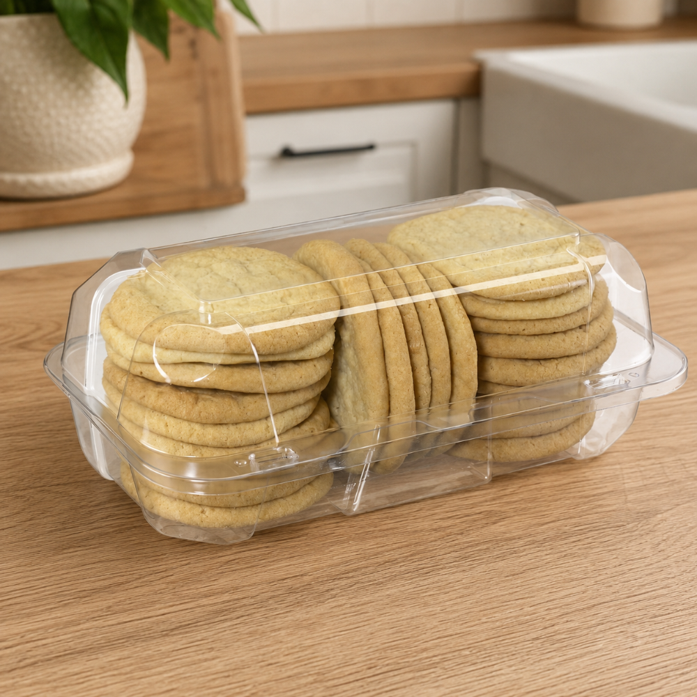 SureChoice 8 x 5 Rectangular Plastic Bakery Container - Case of 500 - #SC35