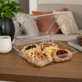 SureChoice 85 oz. Square Plastic Bakery Container - Case of 200 - #SC5110S