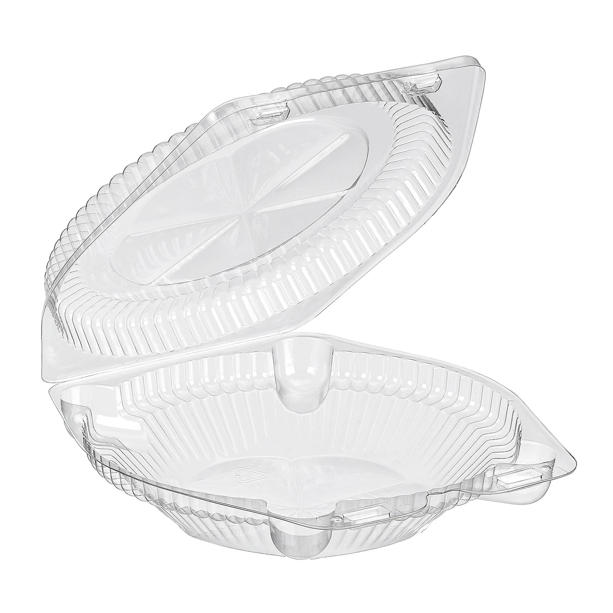 6" Plastic Clamshell Pie Container - Case of 300 - #CPC106