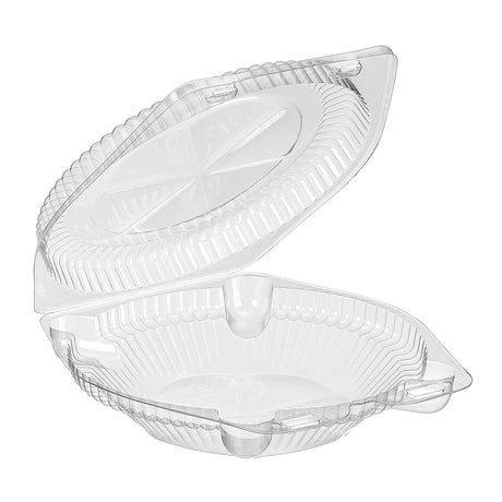 6" Plastic Clamshell Pie Container - Case of 300 - #CPC106