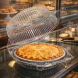 6" Plastic High Dome Clamshell Pie Container - Case of 300 - #CPC116