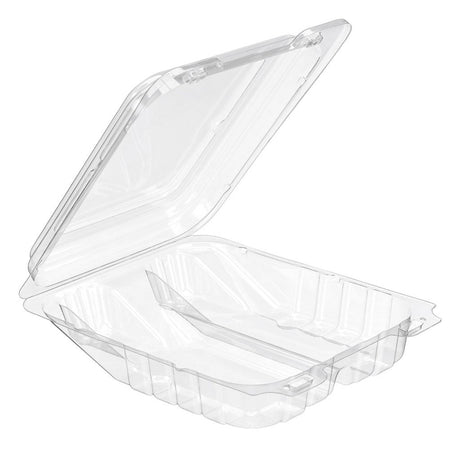 2-Compartment Hinged Cookie Container with Barlock - Case of 216 - #SLP270DFSN