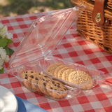 2-Compartment Hinged Cookie Container with Barlock - Case of 216 - #SLP270DFSN