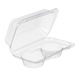 2-Count Hinged Plastic Muffin Container - Case of 500 - #SLP52