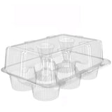 SureLock 6-Count Rectangular Plastic Cupcake Container - Case of 200 - #SLP5600
