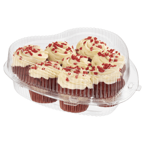 Contenedor de plástico tipo concha en forma de corazón - Caja de 150 #CPC99