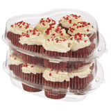 Contenedor de plástico tipo concha en forma de corazón - Caja de 150 #CPC99