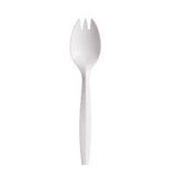 Dart Solo Medium Weight White Polypropylene Spork Bulk - Case of 1000 - #SP6SW