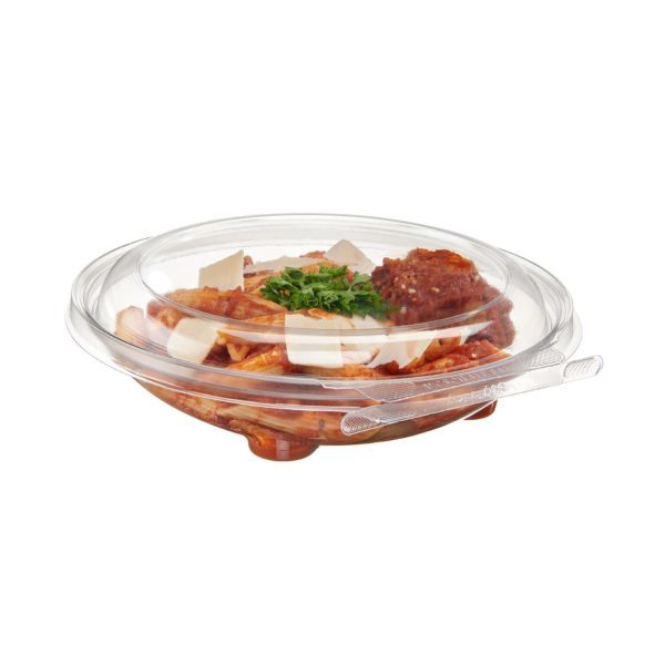 Safe-T-Chef 7" Round Tamper evident & tamper resistant microwaveable clamshell, 20 oz. - Case of 240 #C7R20D