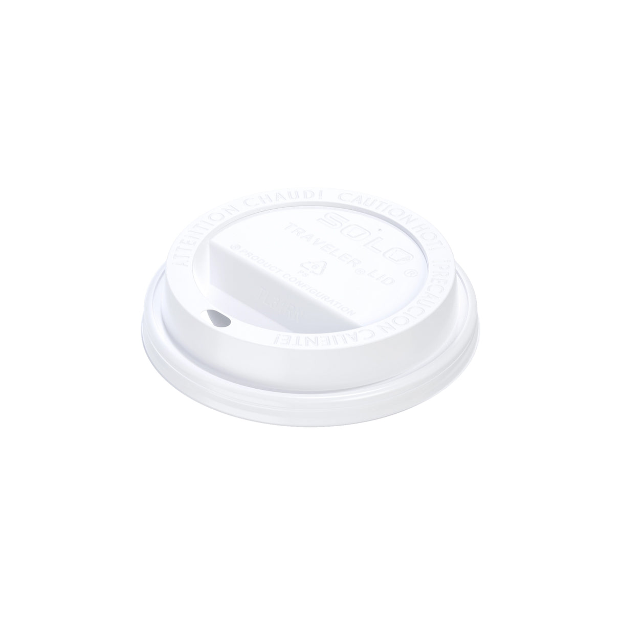 Dart Solo 10 oz. White PS Plastic Traveler® Dome Hot Cup Lid - Case of 1000 - #TL31R2-0007