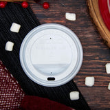 Dart Solo 10-24 oz. White PS Plastic Traveler® Dome Cup Lid - Case of 1000 - #TLP316-0007