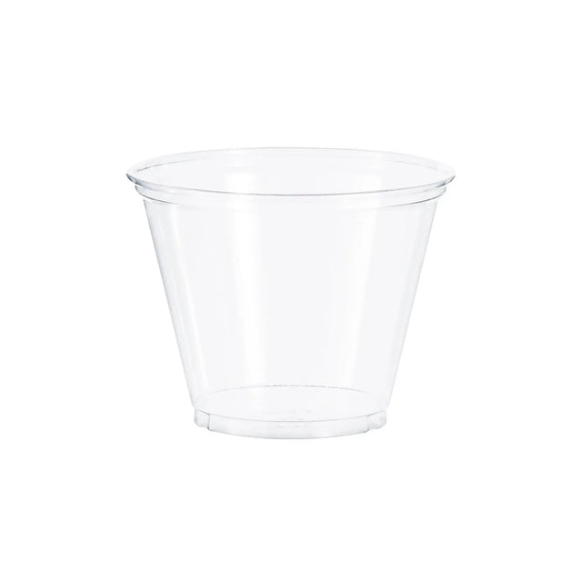 Dart Solo 9 oz. Clear Squat PET Cup - Case of 1000 - #TP9R Dart Container