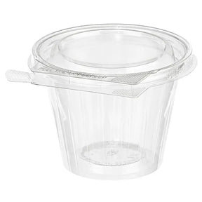Inline Plastics Safe-T-Fresh Tamper Evident & Tamper Resistant 11 oz. Clamshell Cup - Case of 256 - #TS11CCRJT Inline Plastics
