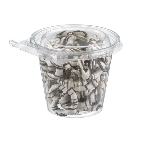 Inline Plastics Safe-T-Fresh Tamper Evident & Tamper Resistant 11 oz. Clamshell Cup - Case of 256 - #TS11CCRJT Inline Plastics