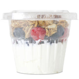 Inline Plastics Safe-T-Fresh Tamper Evident & Tamper Resistant Clamshell 12 oz. Square Top Cup with Round Base - Case of 232 - #TS12CCQ