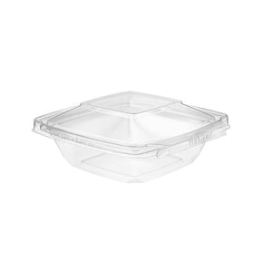 12 oz. PagodaWare Tamper Evident & Tamper Resistant Hinged Deli Container - Case of 168 - #TS12PW Inline Plastics