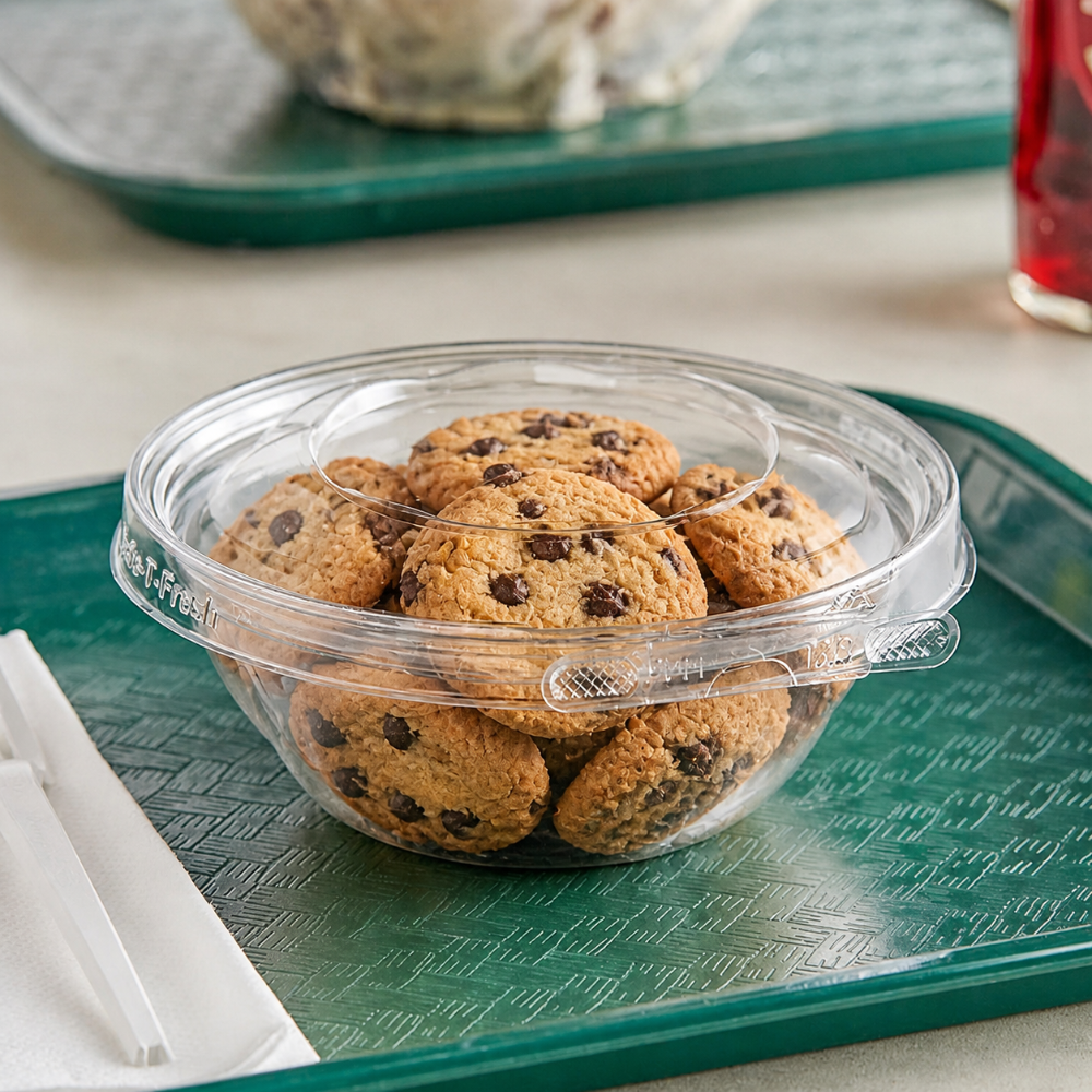 Safe-T-Fresh 12 oz. Tamper Evident Hinged Deli Bowl - Case of 240 - #TS12RN
