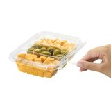 16 oz. Rectangular Tamper Evident & Tamper Resistant 3-Compartment Deli Clamshell Tub - Case of 192 - #TS16C3 Inline Plastics
