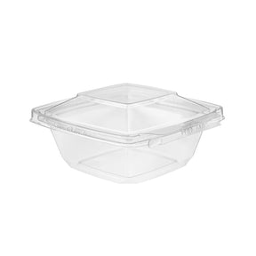 16 oz. PagodaWare Tamper Evident & Tamper Resistant Hinged Deli Container - Case of 164 - #TS16PW Inline Plastics