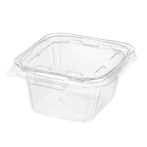 Safe-T-Fresh 16 oz. Tamper Evident & Tamper Resistant Hangable Clamshell Tub - Case of 240 - #TS16T Inline Plastics