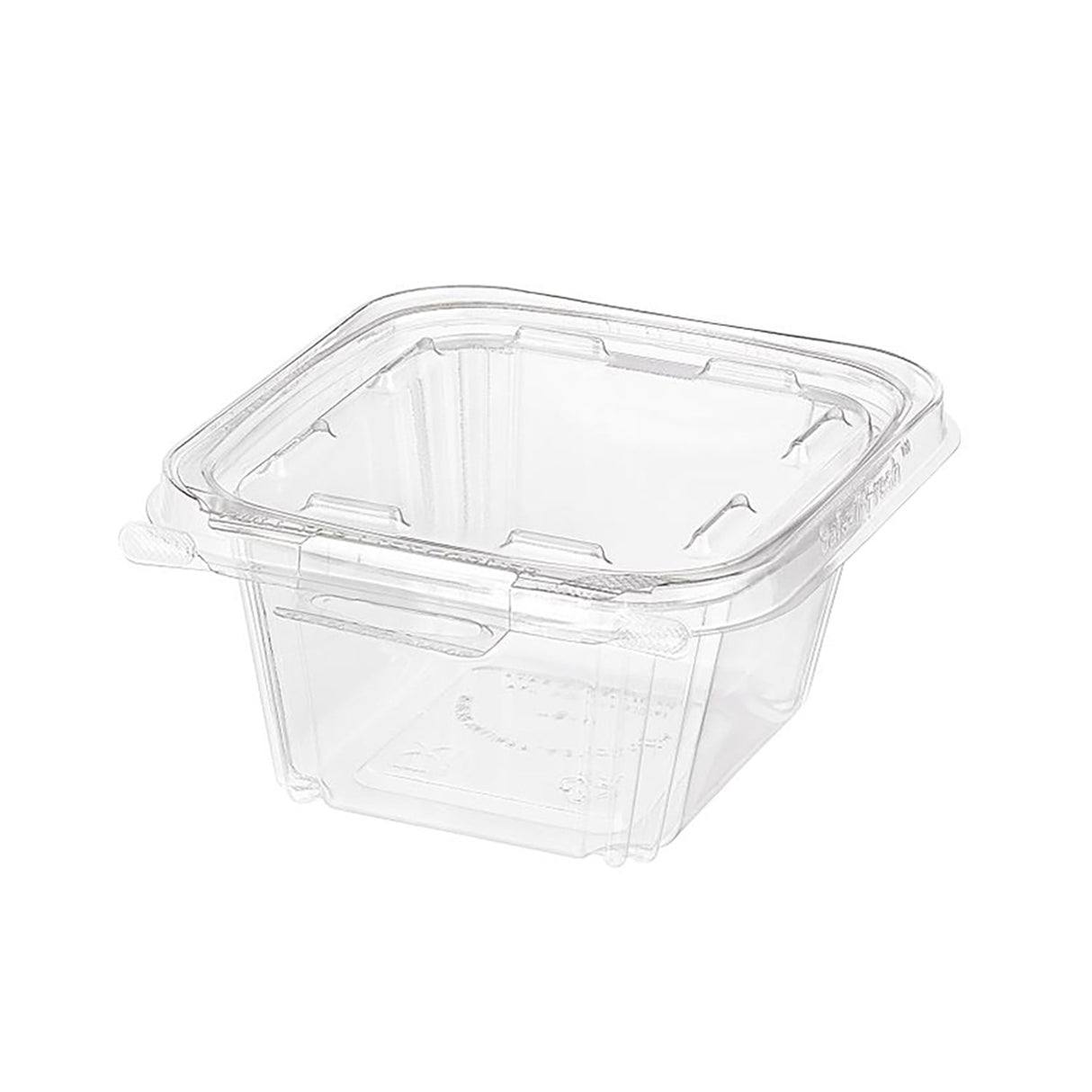 Safe-T-Fresh 16 oz. Tamper Evident & Tamper Resistant Hangable Clamshell Tub - Case of 240 - #TS16T Inline Plastics