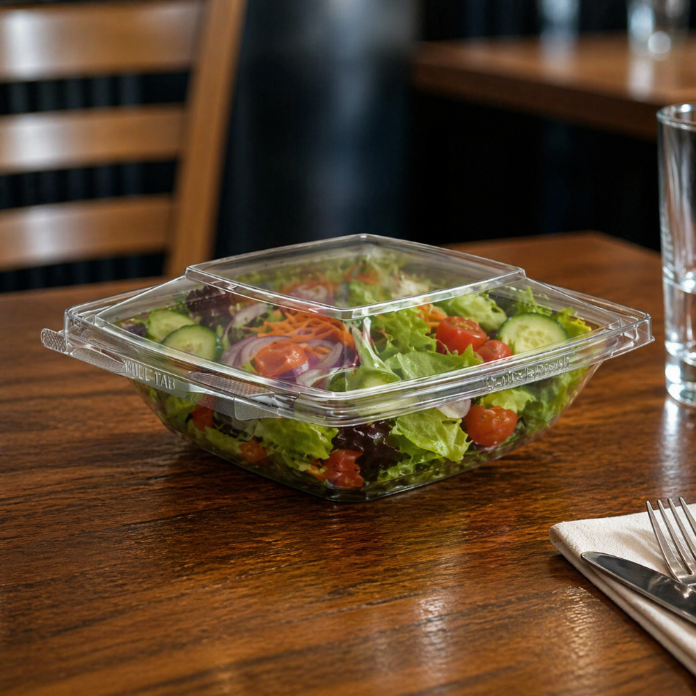 Safe-T-Fresh 24 oz. Tamper Evident Deli Container - Case of 174 -  #TS24PW