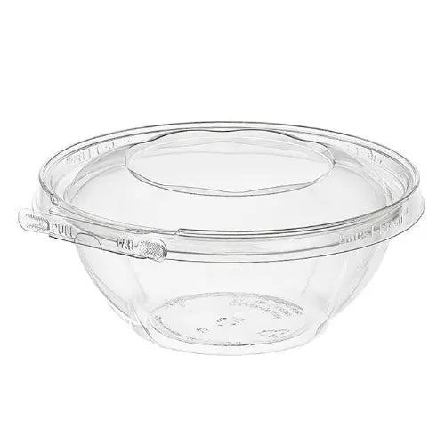 Safe-T-Fresh 24 oz. Tamper Evident & Tamper Resistant Clamshell Bowl - Case of 150 - #TS24RN Inline Plastics