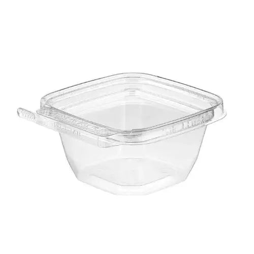 4 oz. Square Tamper Evident & Tamper Resistant Clamshell Snacker Container - Case of 312 - #TS3004 Inline Plastics