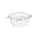 4 oz. Square Tamper Evident & Tamper Resistant Clamshell Snacker Container - Case of 312 - #TS3004