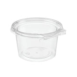 Safe-T-Fresh 16 oz. Tamper Evident Hinged Round Deli Tub - Case of 300 - #TS4016R