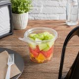 Safe-T-Fresh 24 oz. Tamper Evident Hinged Round Deli Tub - Case of 280 - #TS4024R