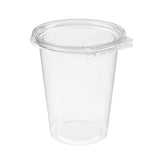 Safe-T-Fresh 32 oz. Tamper Evident Plastic Hinged Round Deli Container - Case of 240 - #TS4032R